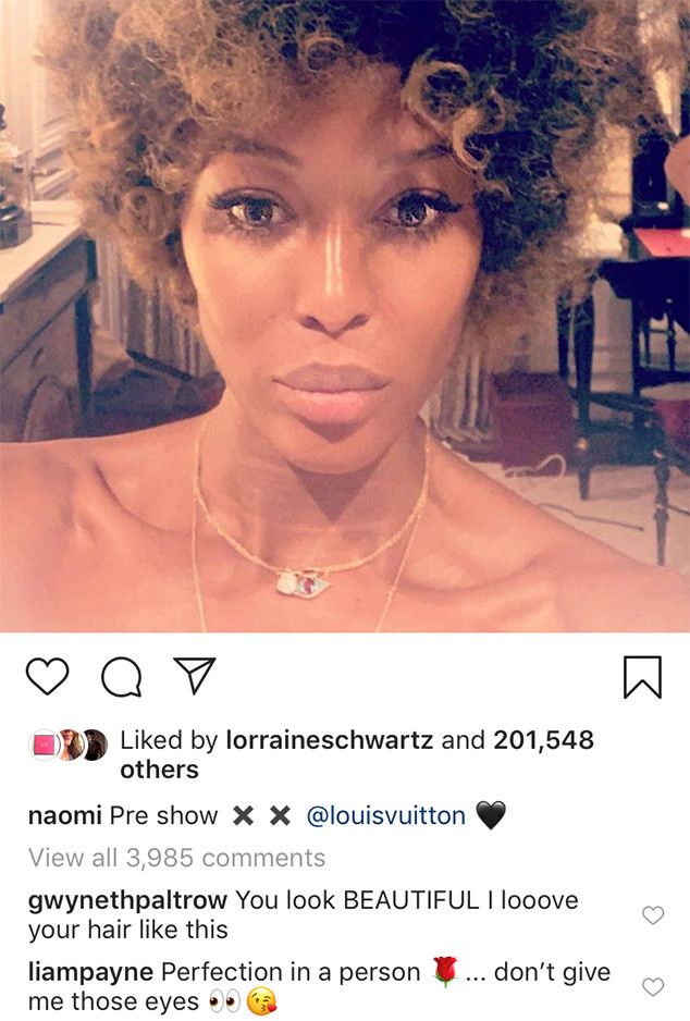 Liam Payne, Naomi Campbell, Instagram Liam Payne, Naomi Campbell, Instagram